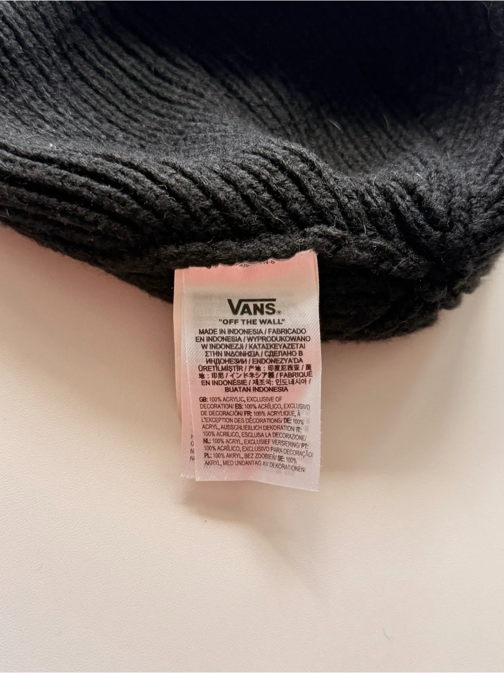 Vans Toddler Black 'Off The Wall' Beanie